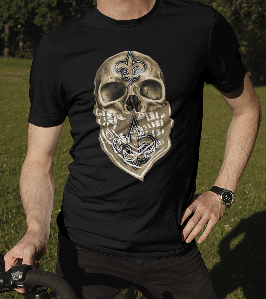 Skull Fleur-de-Lis New Orleans Saints T-Shirt