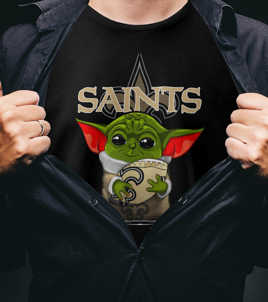 Yoda V3 New Orleans Saints Football Alien Character T-Shirt