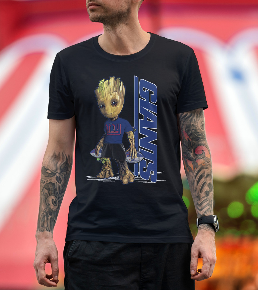 Groot New York Giants NFL Character Crossover T-Shirt