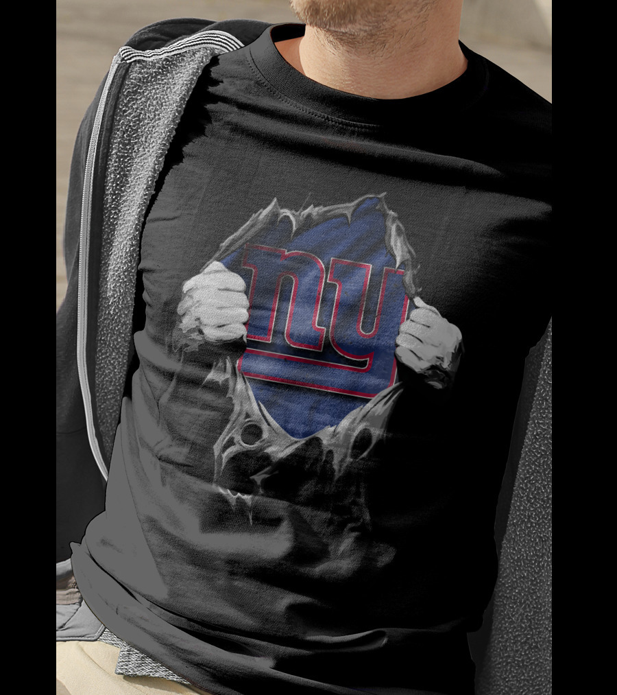 Torn V2 New York Giants NY Hands T-Shirt