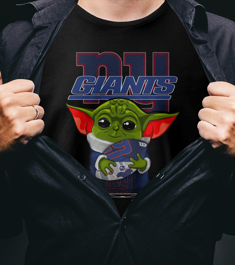 Yoda V3 New York Giants Football Character T-Shirt