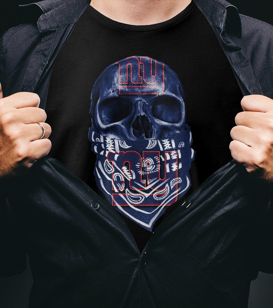Skull Ny Giants Bandana T-Shirt
