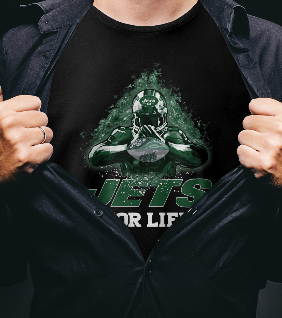 Jets For Life New York Football Fan Gear T-Shirt