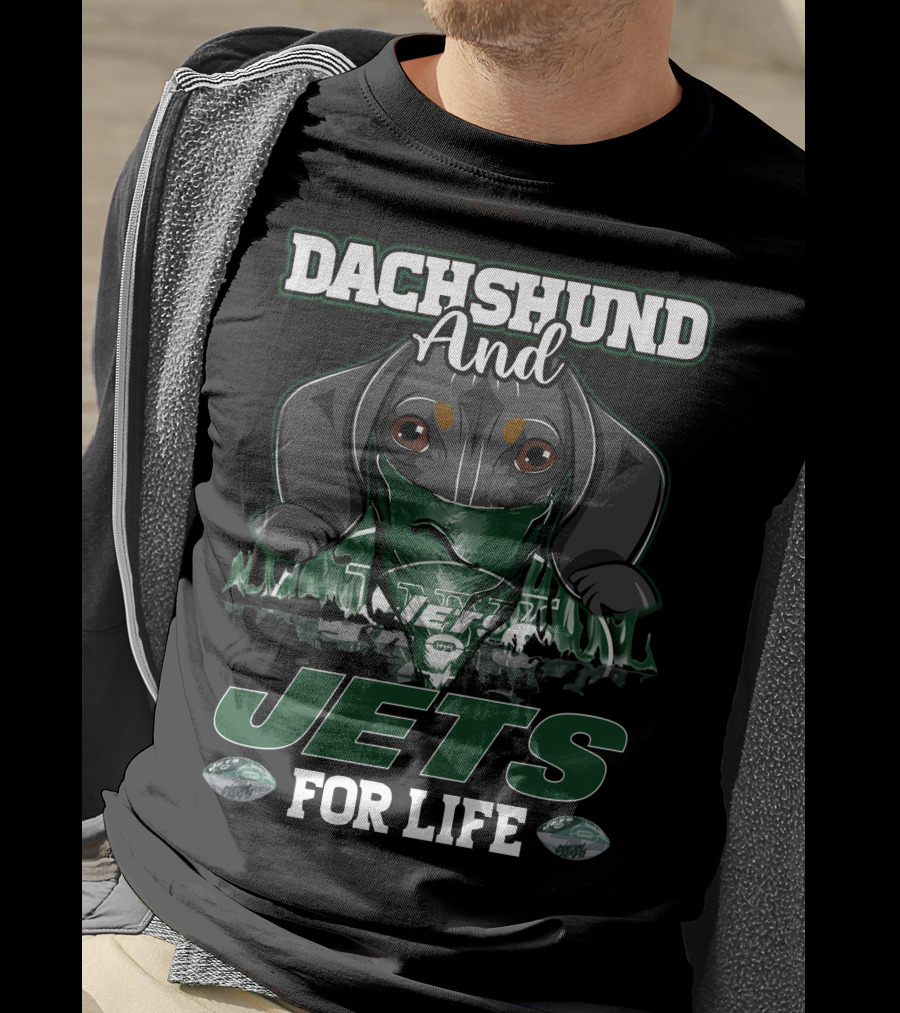 Dachshund And Jets For Life New York Jets T-Shirt