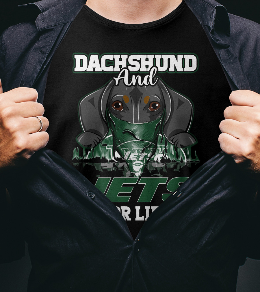 Dachshund And Jets For Life New York Jets T-Shirt
