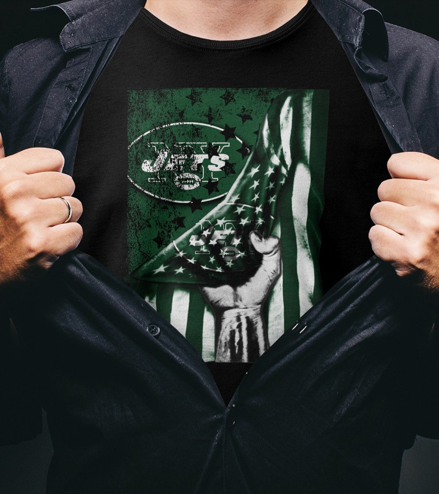 Jets Flag New York Symbol Stars Stripes T-Shirt