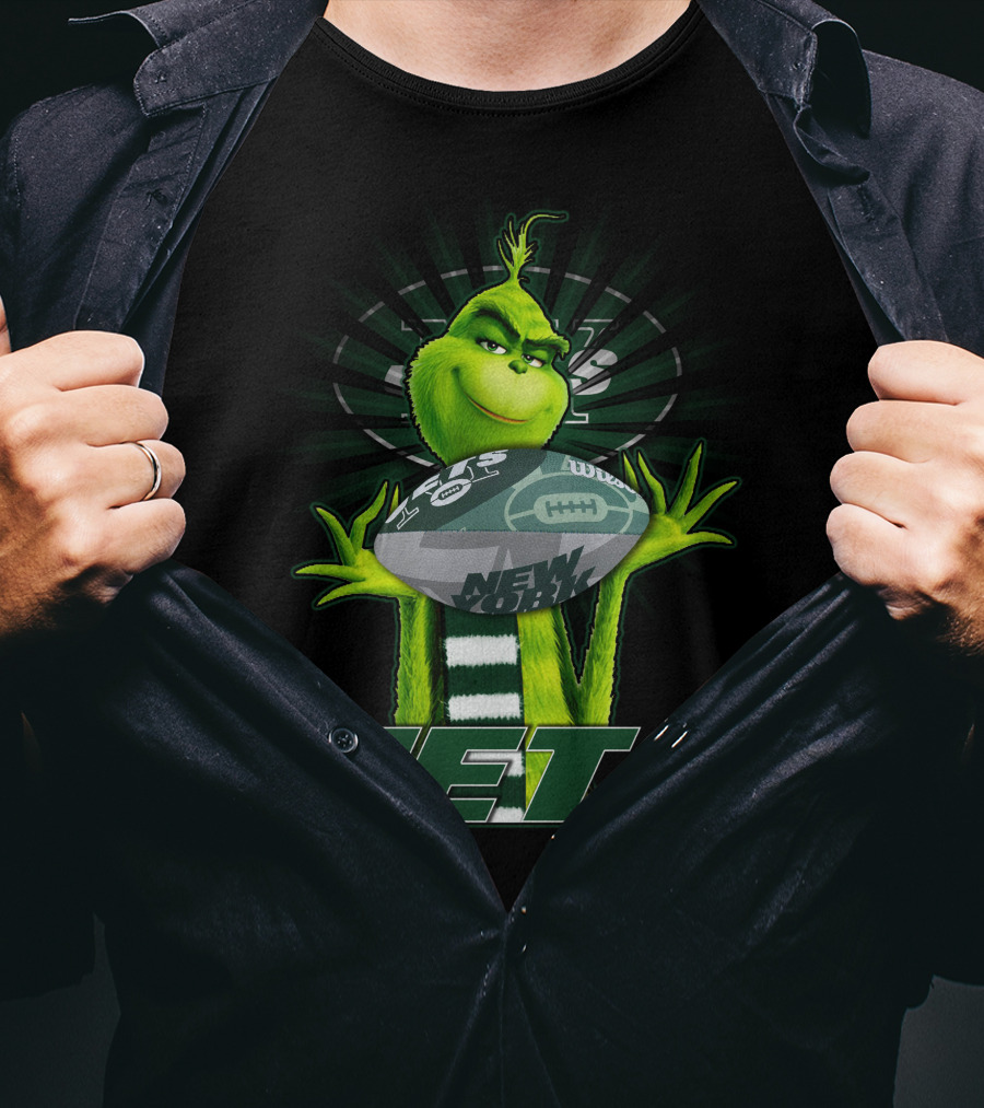 Grinch New York Jets Football Fan T-Shirt