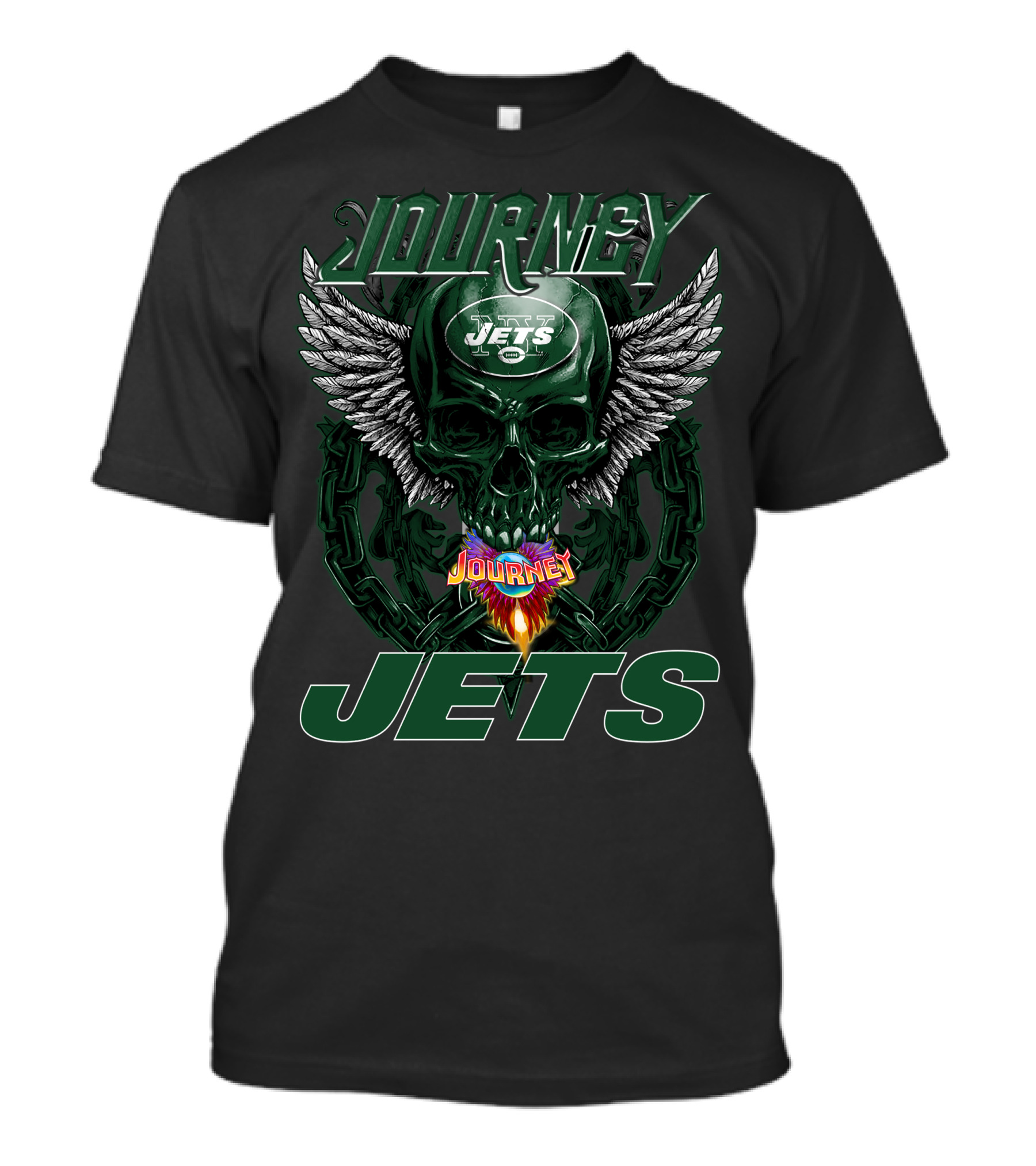 Journey Jets New York Skull Wings T-Shirt