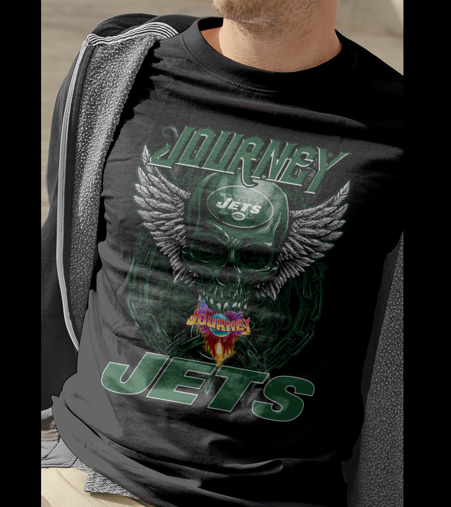 Journey Jets New York Skull Wings T-Shirt