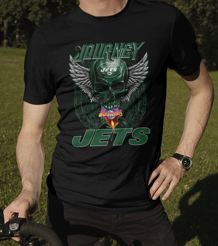 Journey Jets New York Skull Wings T-Shirt