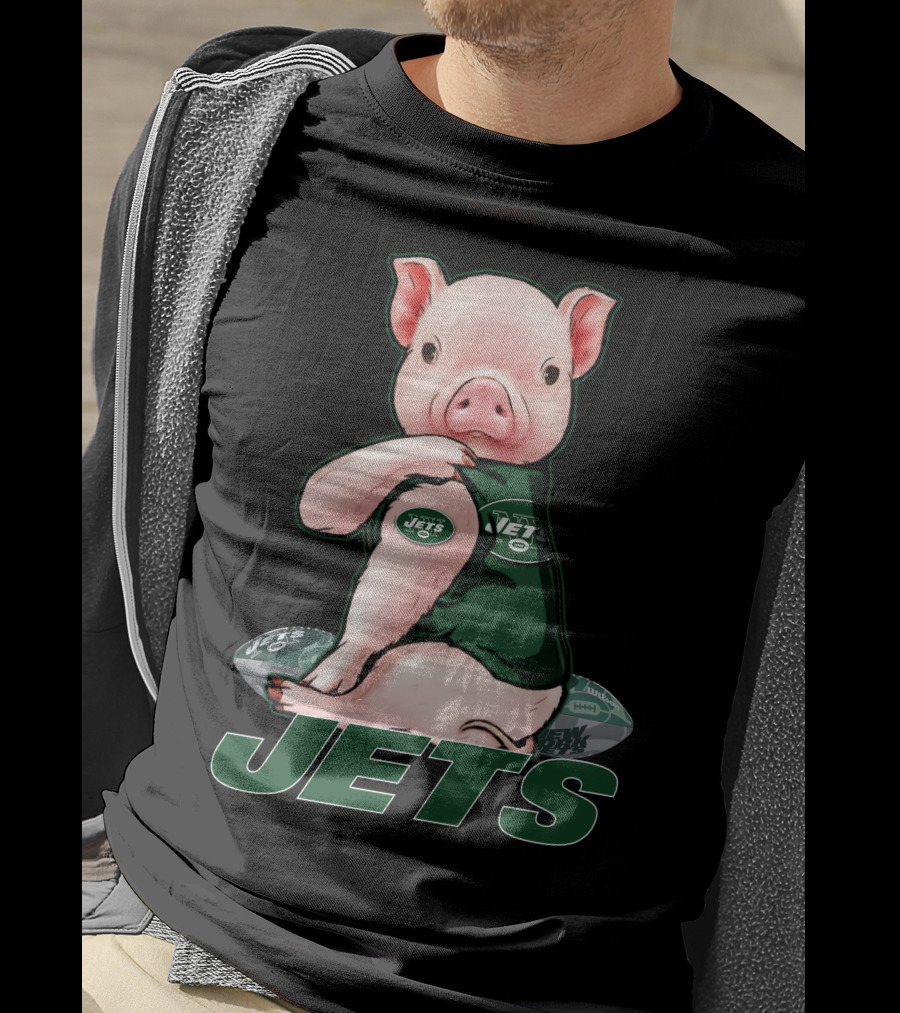 Pig Jets Football New York T-Shirt