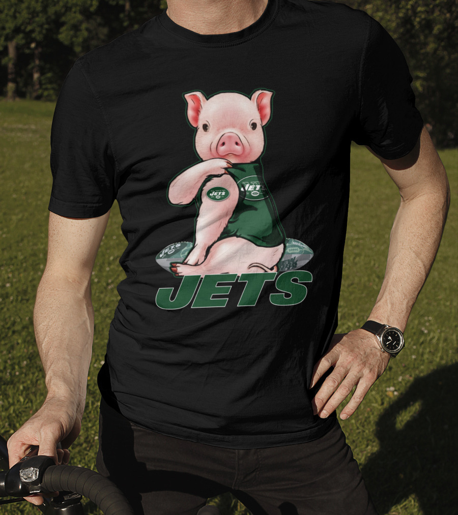 Pig Jets Football New York T-Shirt