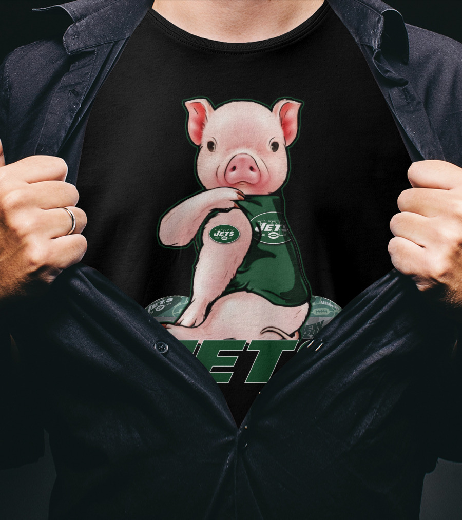 Pig Jets Football New York T-Shirt