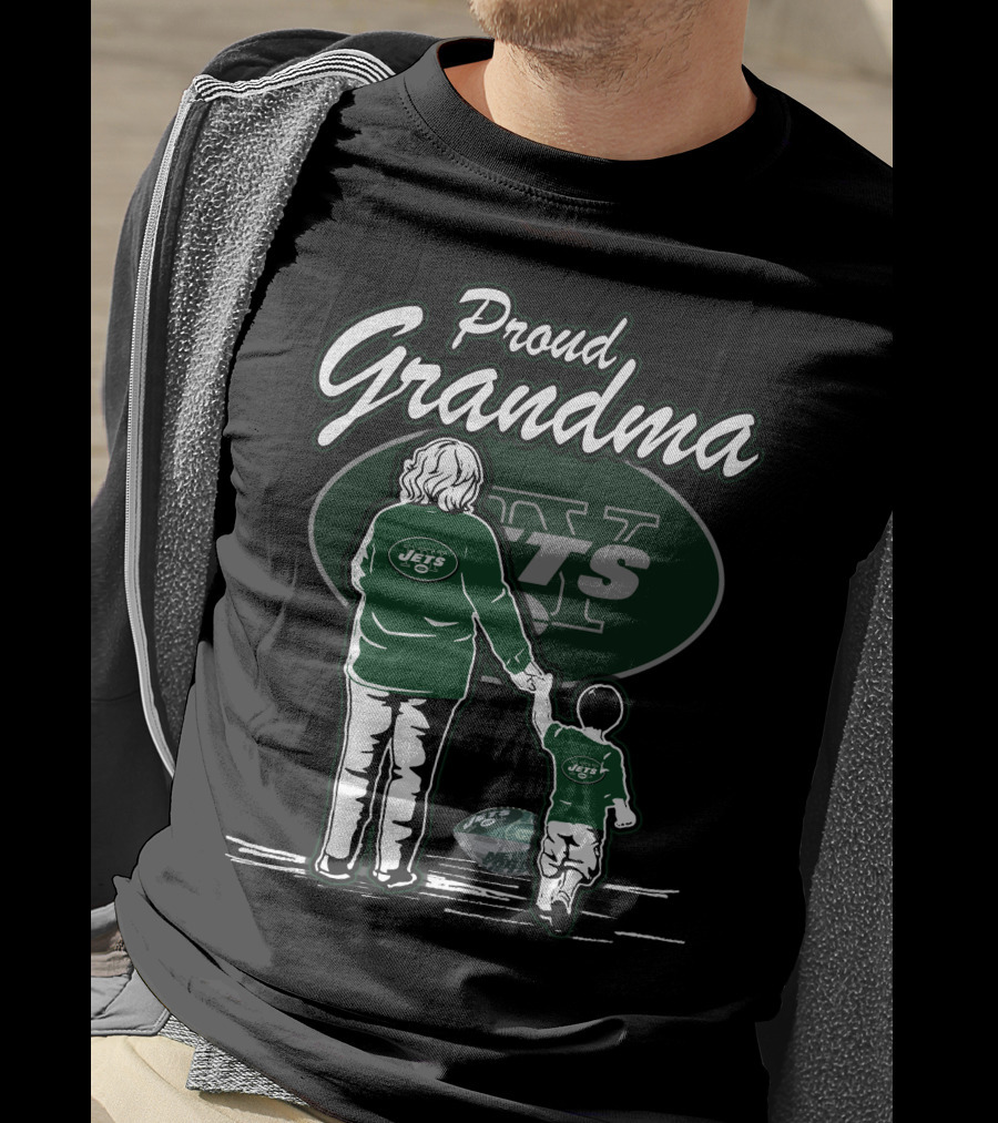 Proud Grandma New York Jets Family Loyalty Football Fan T-Shirt