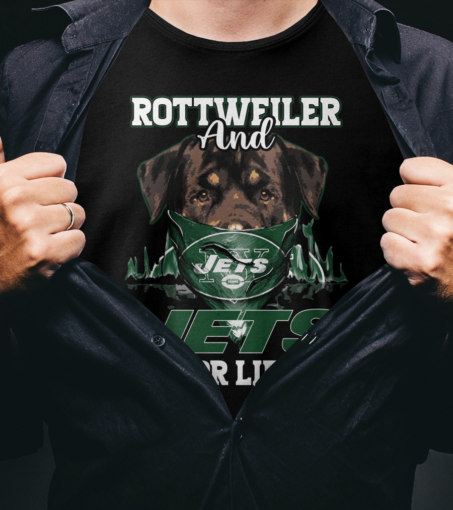 Rottweiler And Jets For Life New York Jets T-Shirt