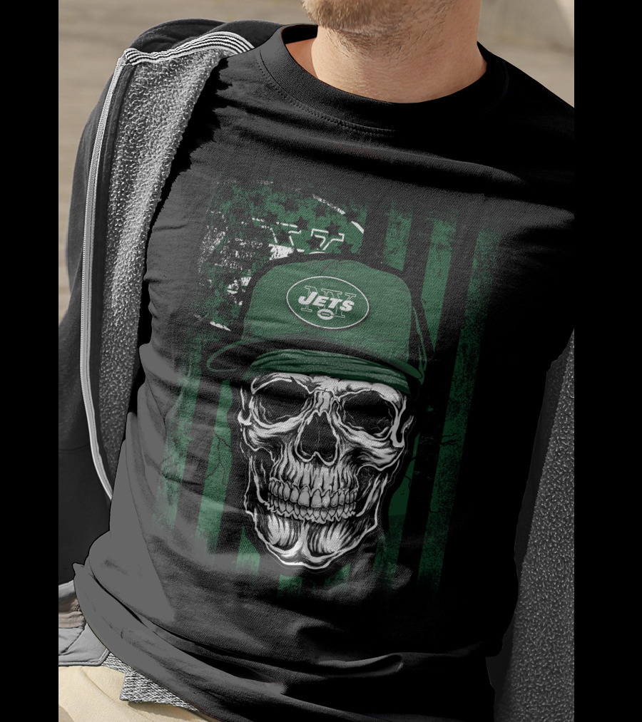 New York Jets Skull Cap T-Shirt