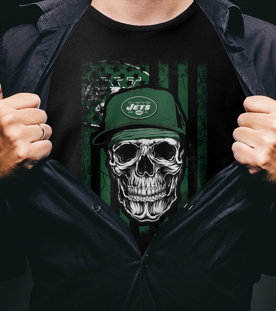 New York Jets Skull Cap T-Shirt