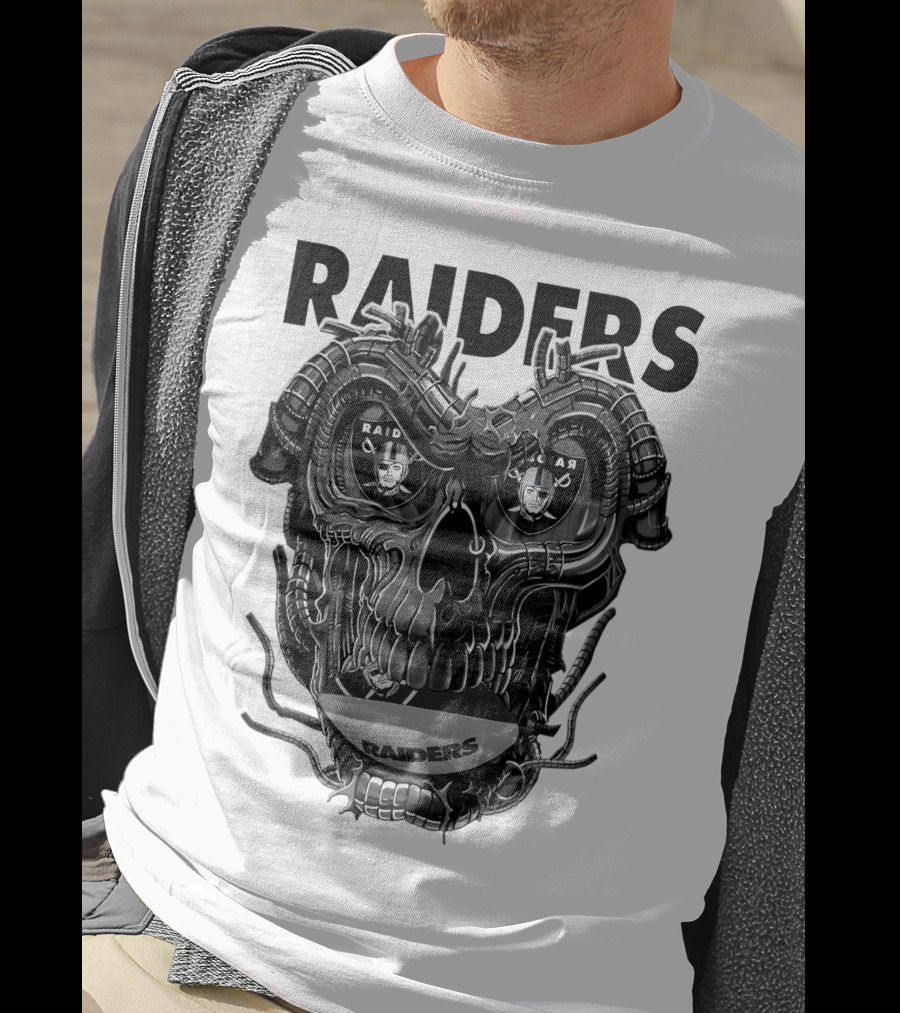 Raiders Dragonskull Football Faceplate T-Shirt