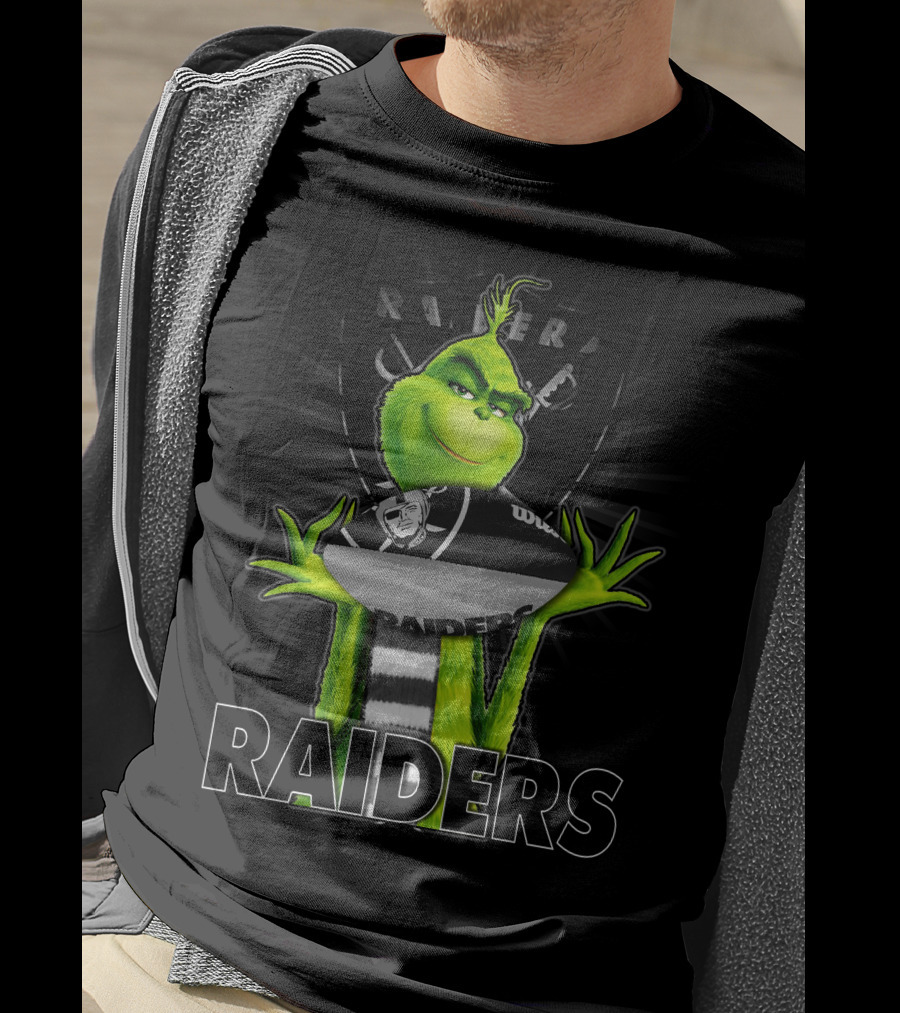 Grinch Raiders Football Team Fan T-Shirt