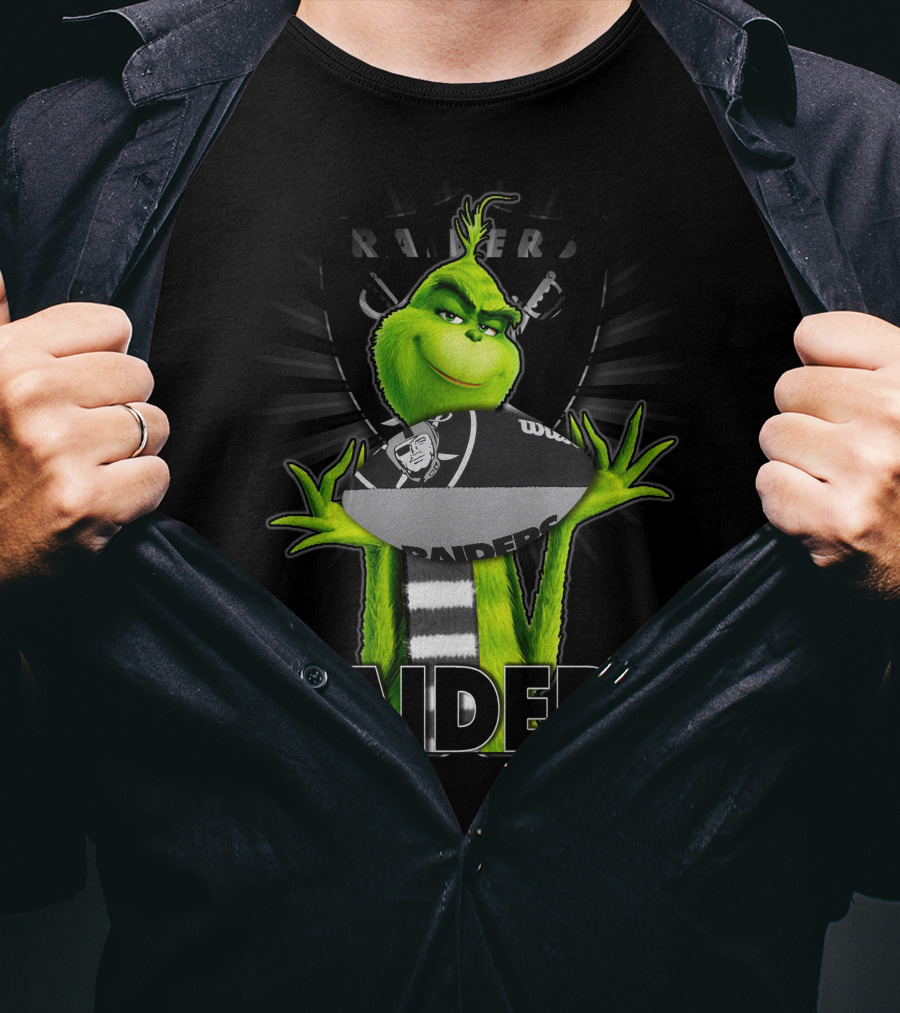 Grinch Raiders Football Team Fan T-Shirt
