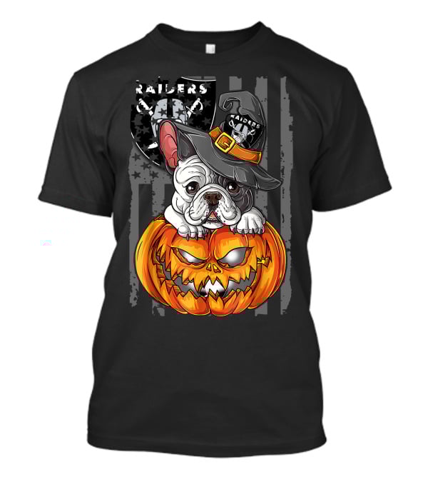 Raiders Halloween Bulldog Pumpkin T-Shirt