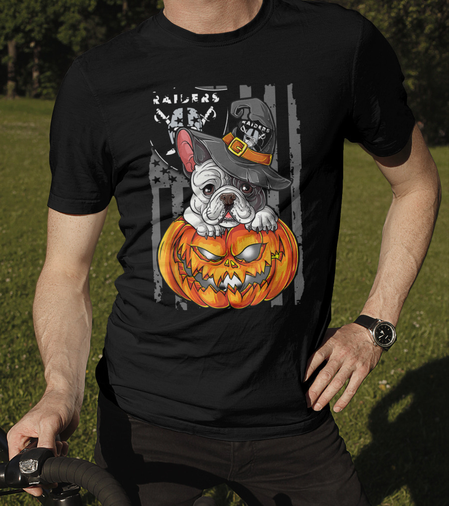 Raiders Halloween Bulldog Pumpkin T-Shirt