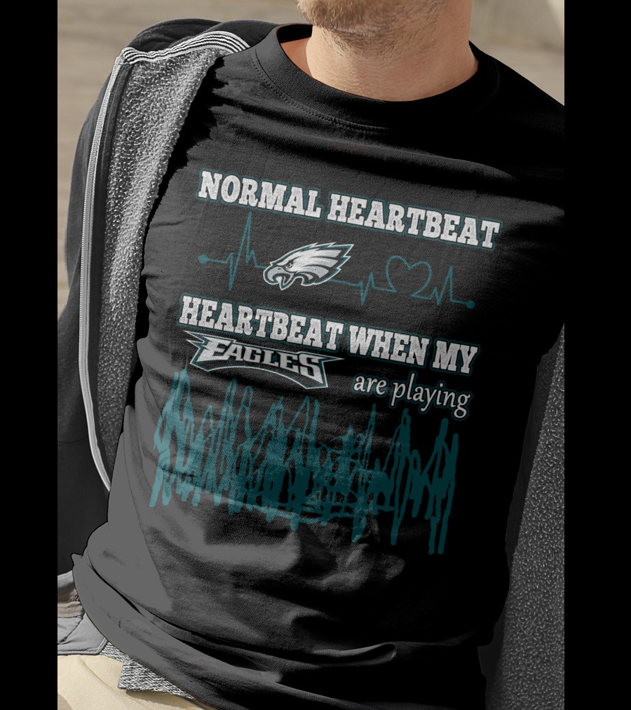 Normal Heartbeat Heartbeat When My Eagles Are Playing T-Shirt