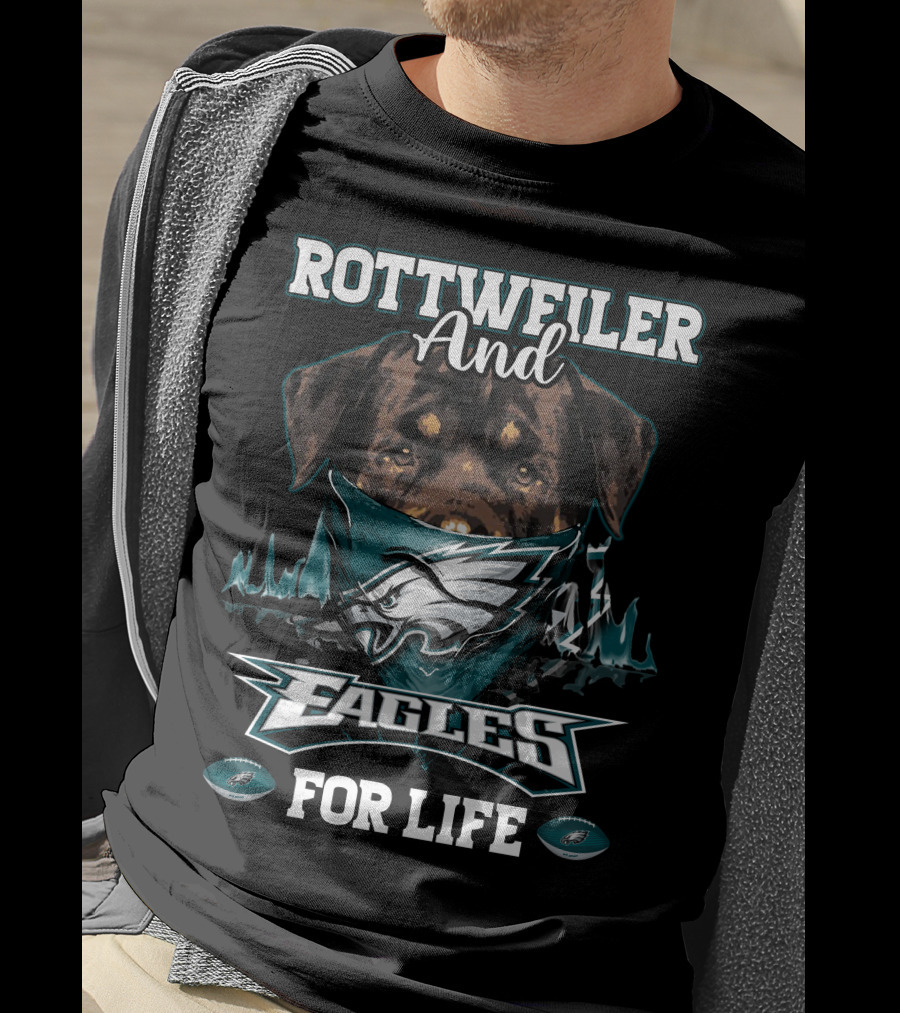 Rottweiler And Eagles For Life T-Shirt