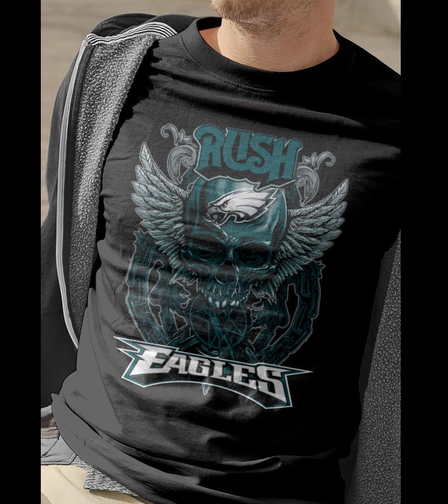 Rush Eagles Winged Skull T-Shirt