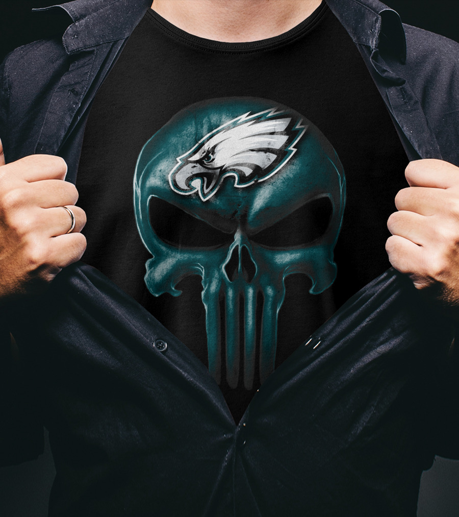 Philadelphia Eagles Skull V3 T-Shirt