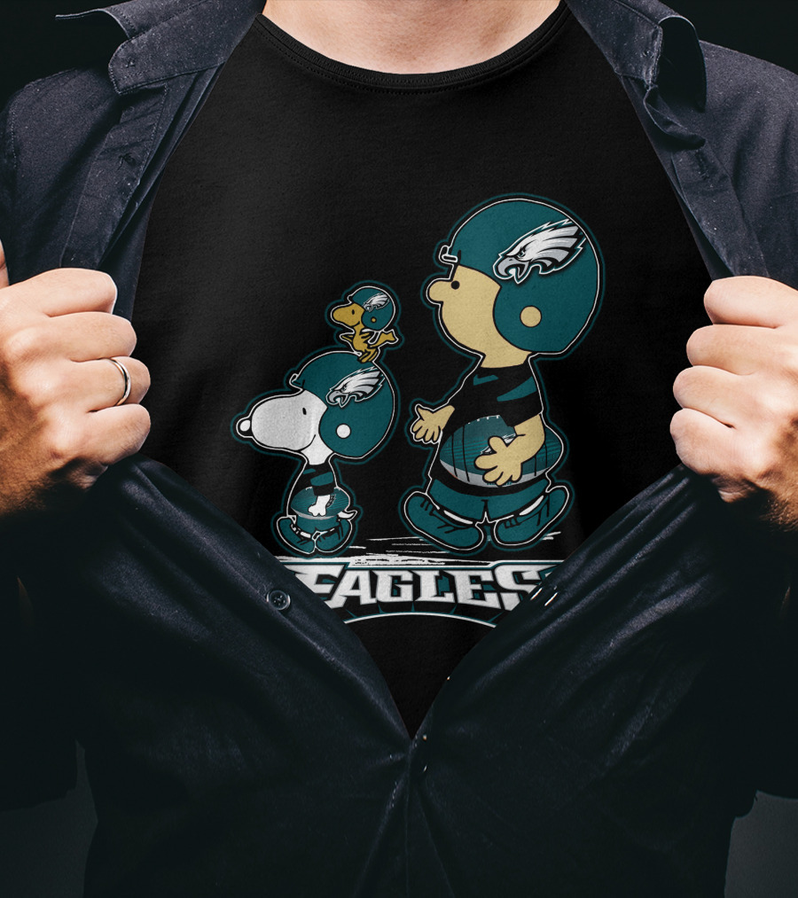 Snpfootball Philadelphia Eagles Peanuts Characters Nfl Fan T-Shirt