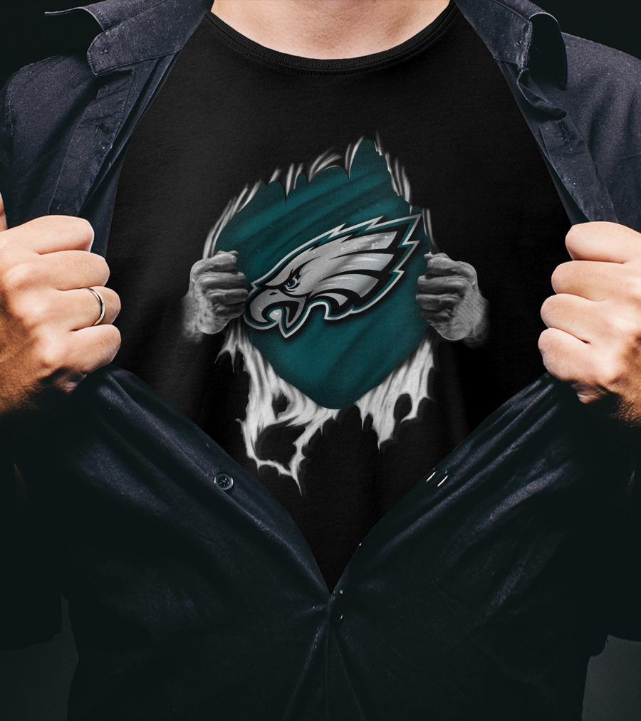 Torn Philadelphia Eagles Ripped T-Shirt