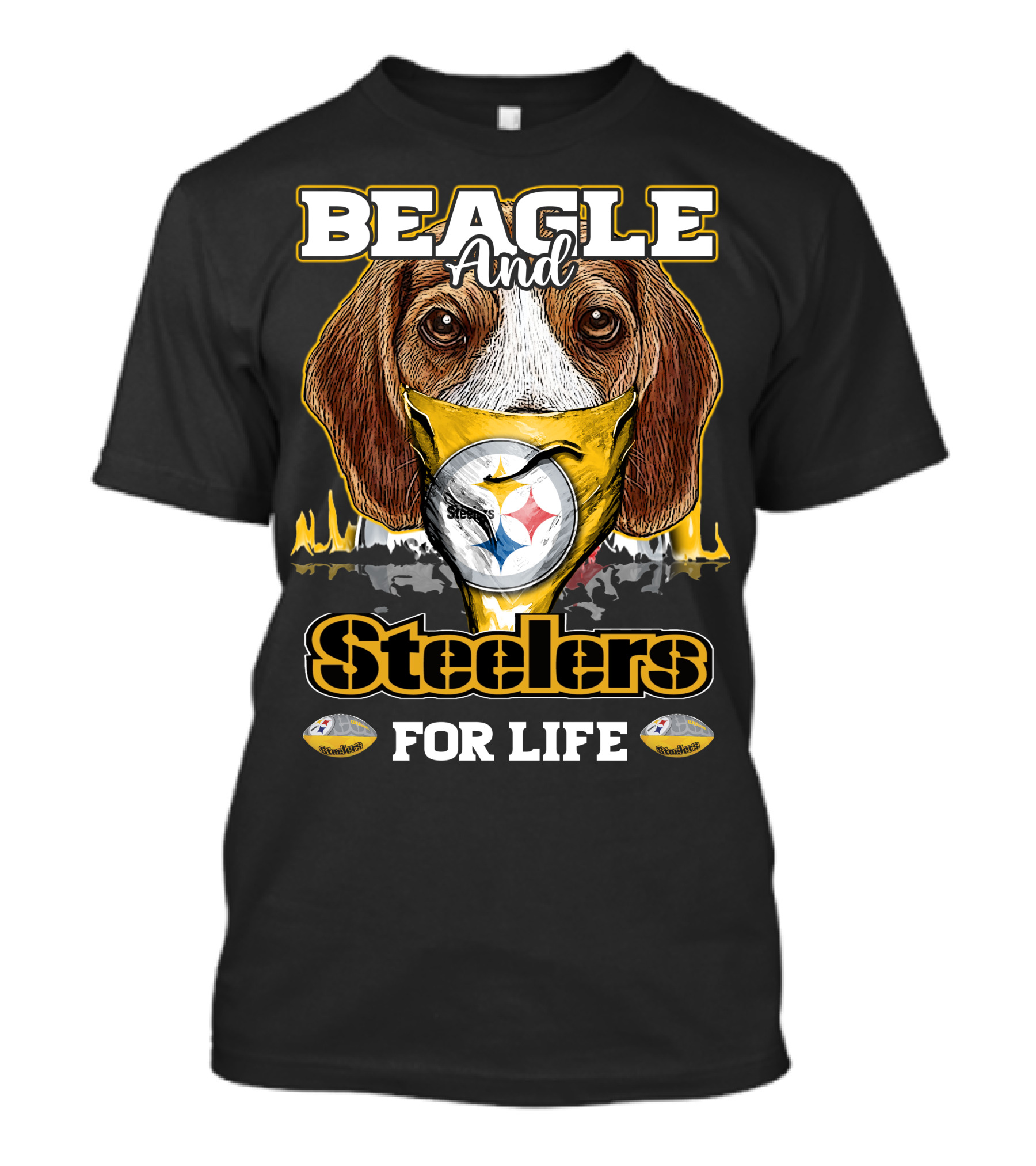 Beagle And Steelers For Life T-Shirt
