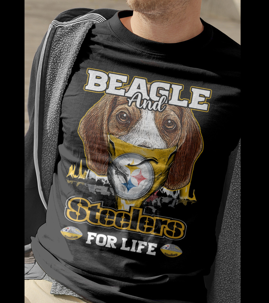 Beagle And Steelers For Life T-Shirt