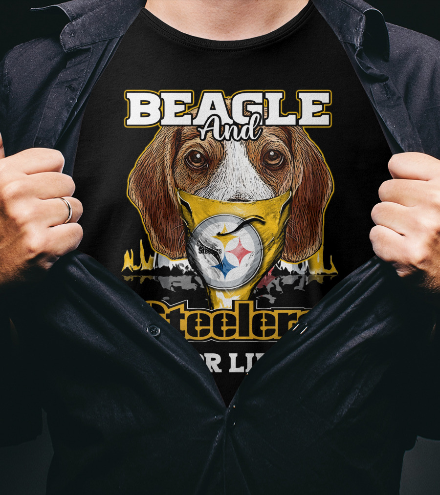 Beagle And Steelers For Life T-Shirt