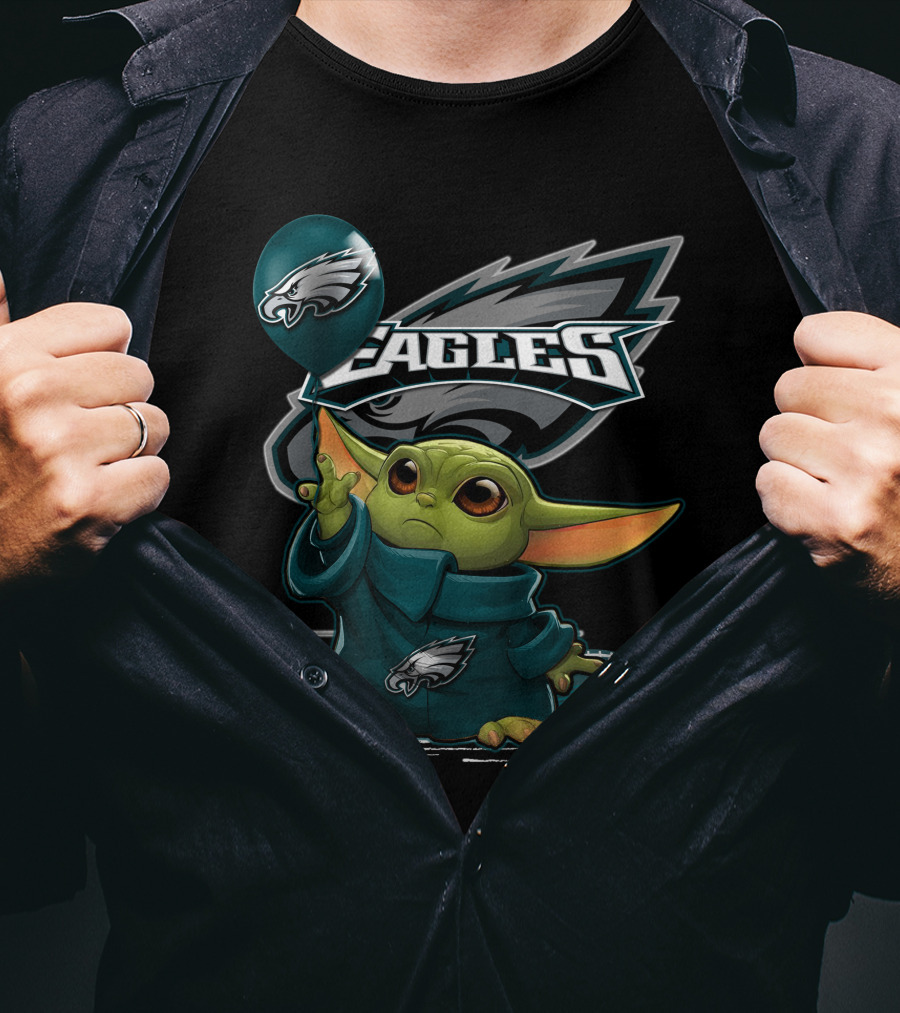 Philadelphia Eagles Yoda Football Balloon T-Shirt