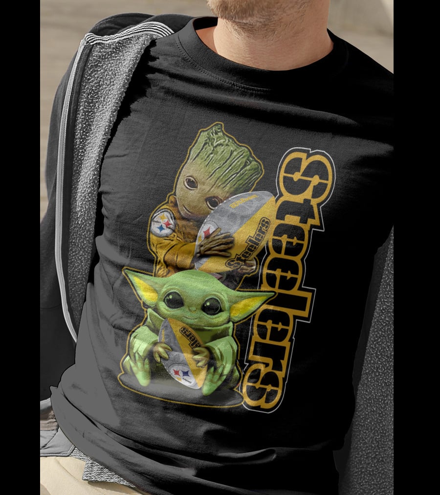 Grzd Steelers Baby Alien Groot Football T-Shirt
