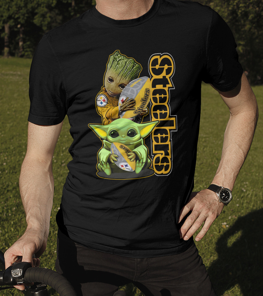 Grzd Steelers Baby Alien Groot Football T-Shirt