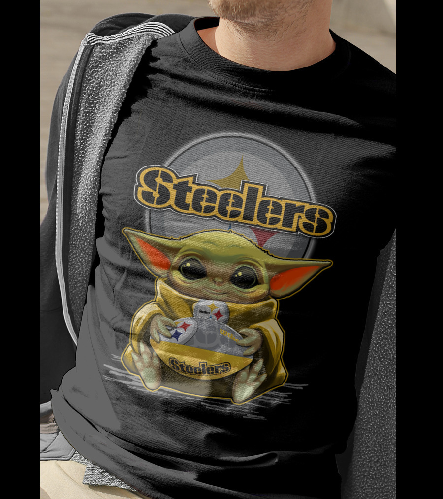 Steelers Baby Yoda Pittsburgh Steelers Fan Gear T-Shirt