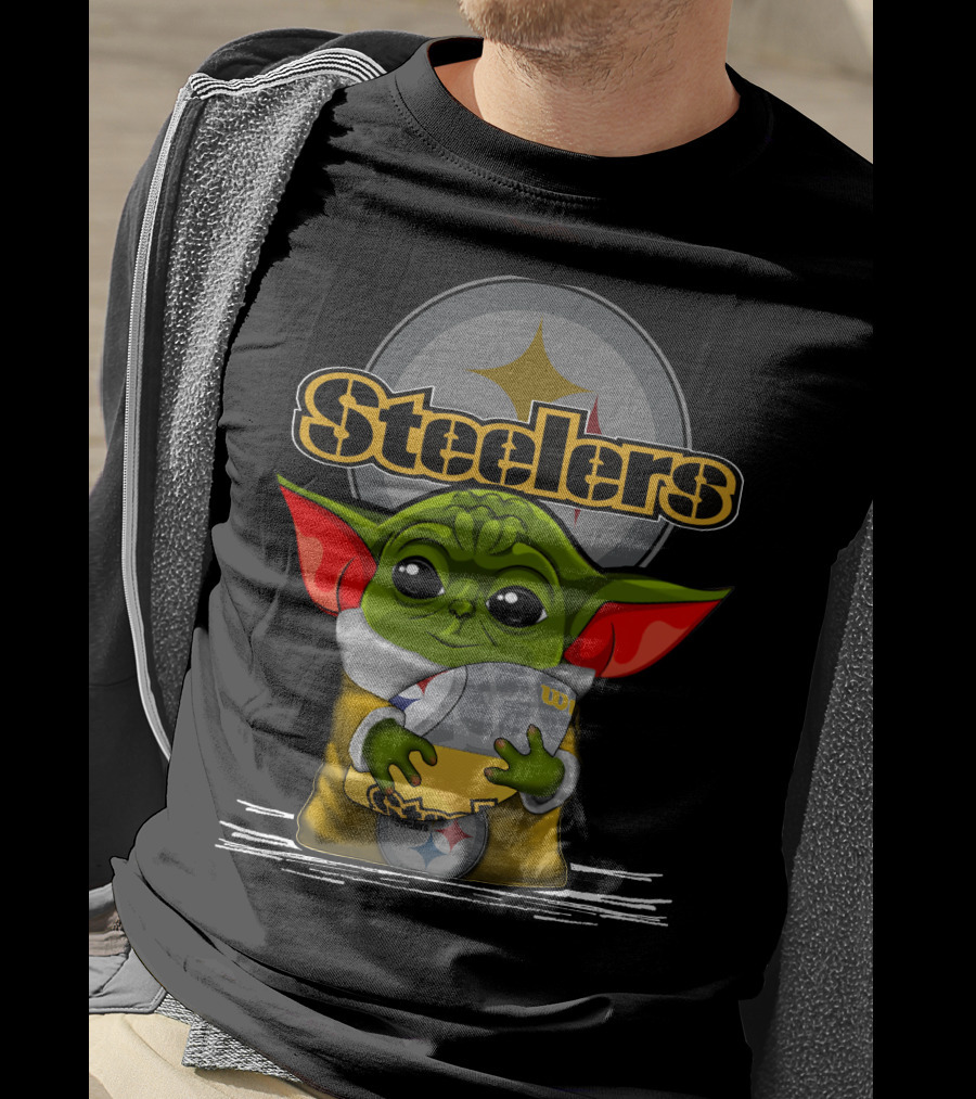 Yoda V3 Steelers Aliens Football T-Shirt