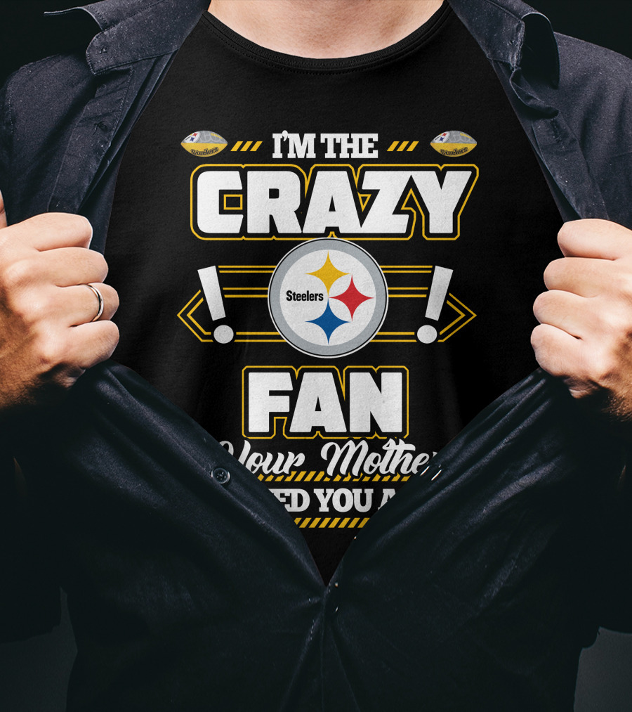 I'm The Crazy Fan Your Mother Warned You About Pittsburgh Steelers T-Shirt
