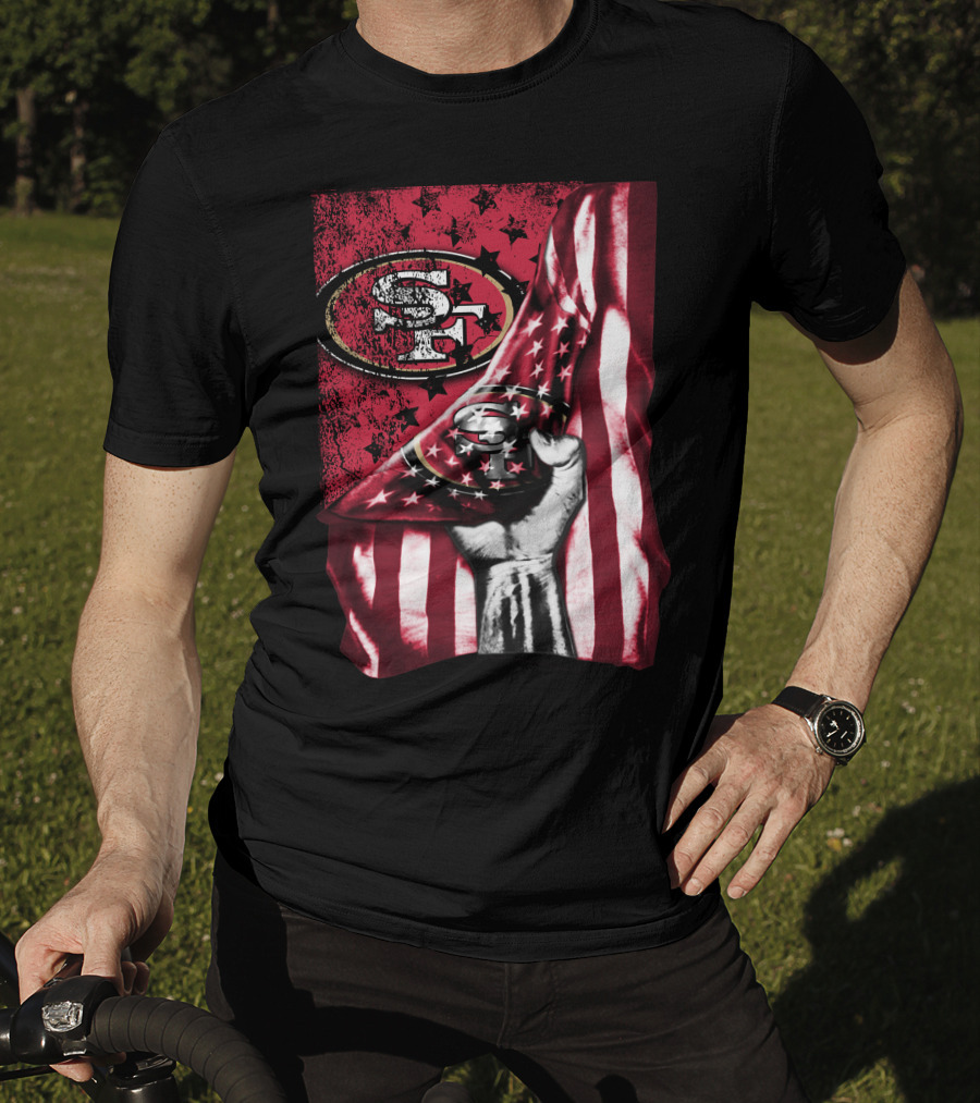 San Francisco 49ers American Flag T-Shirt