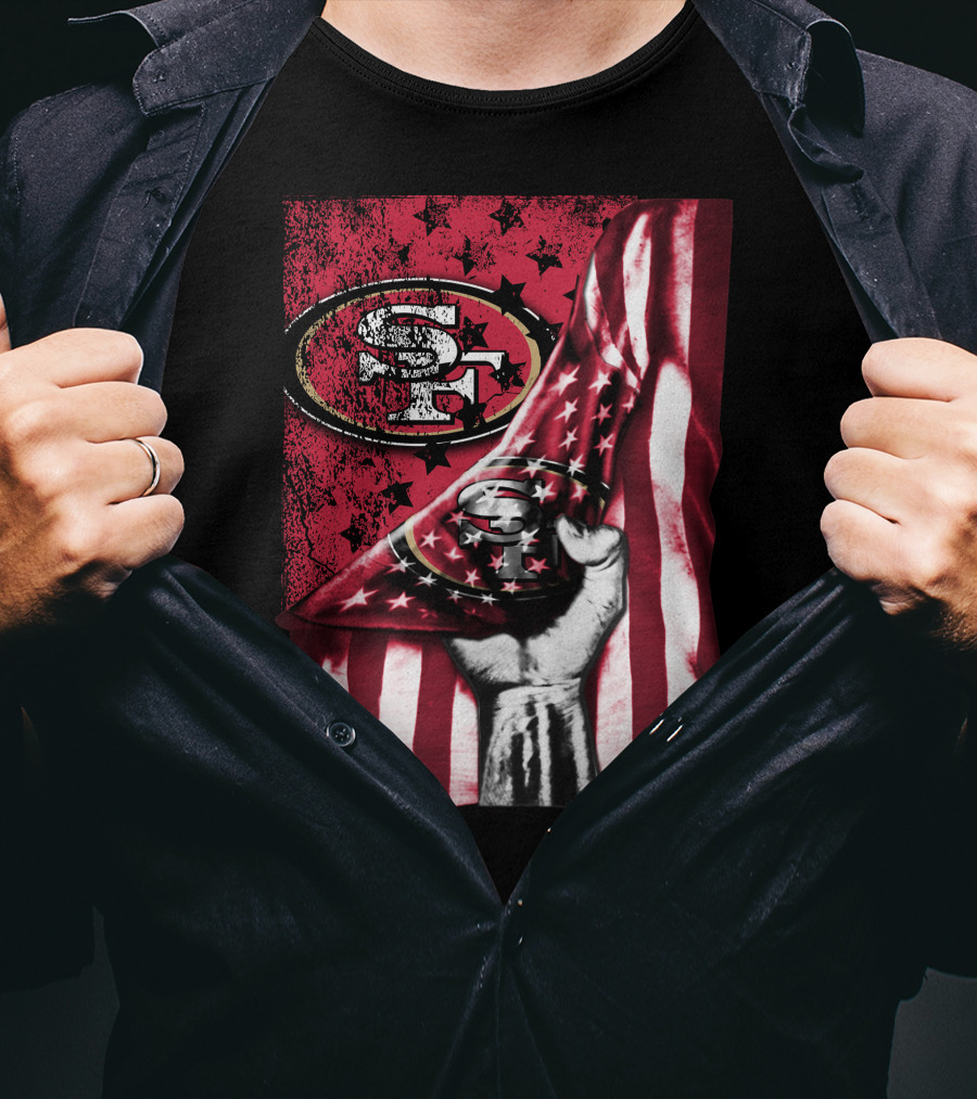 San Francisco 49ers American Flag T-Shirt