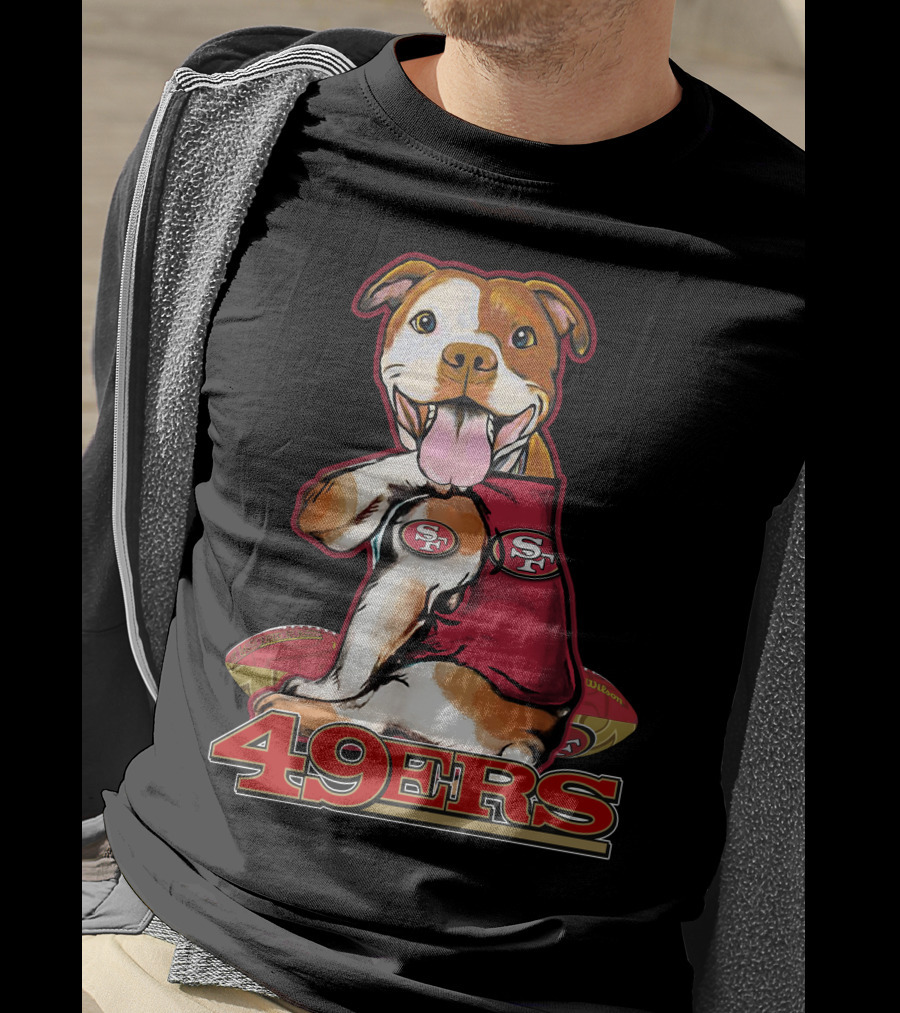 Pitbull Mascot San Francisco 49ers Football 49Ers T-Shirt