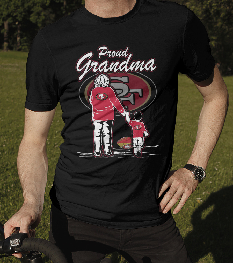 San Francisco 49ers Proud Grandma Vintage Style Football Family T-Shirt