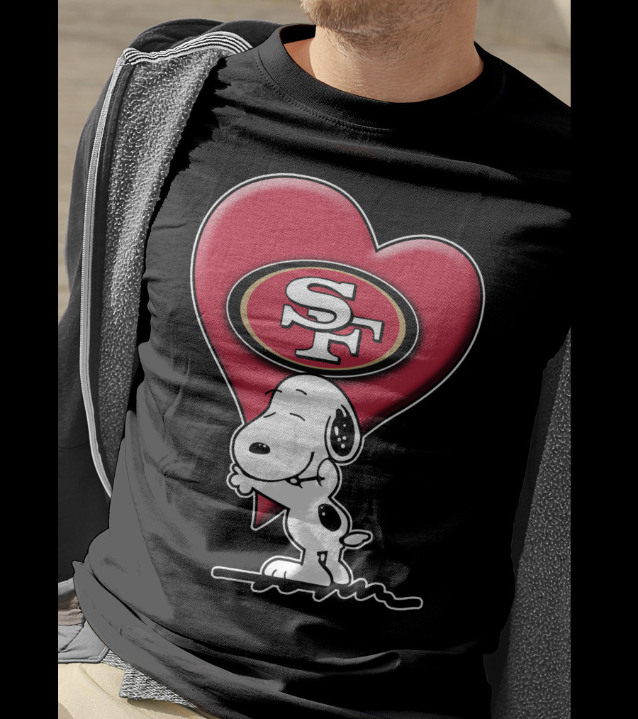 Snoopy Heart San Francisco 49ers Sf T-Shirt