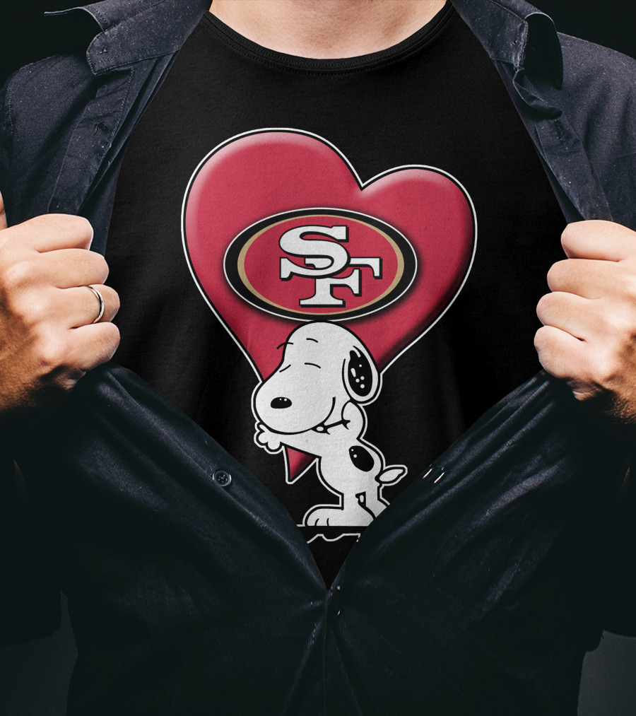 Snoopy Heart San Francisco 49ers Sf T-Shirt