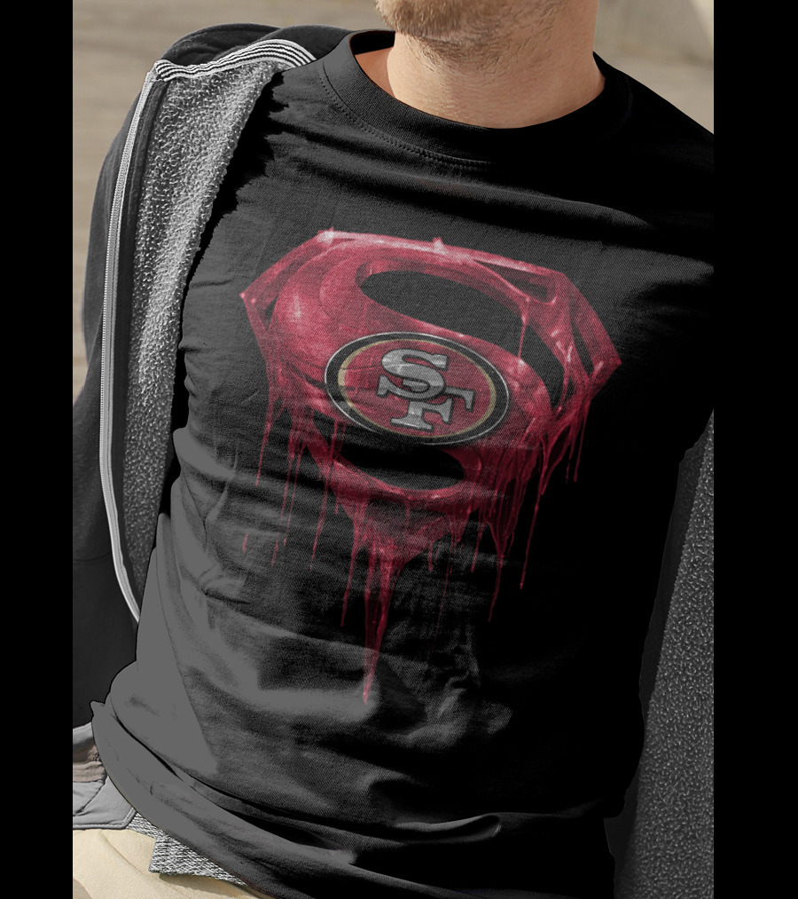 Superman Logo With San Francisco 49ers Emblem Spm T-Shirt