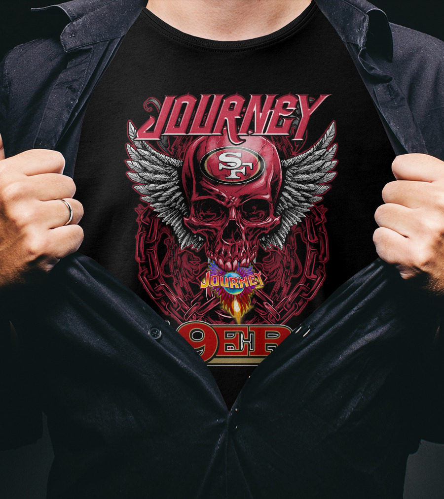 Journey San Francisco 49ers Skull And Wings T-Shirt