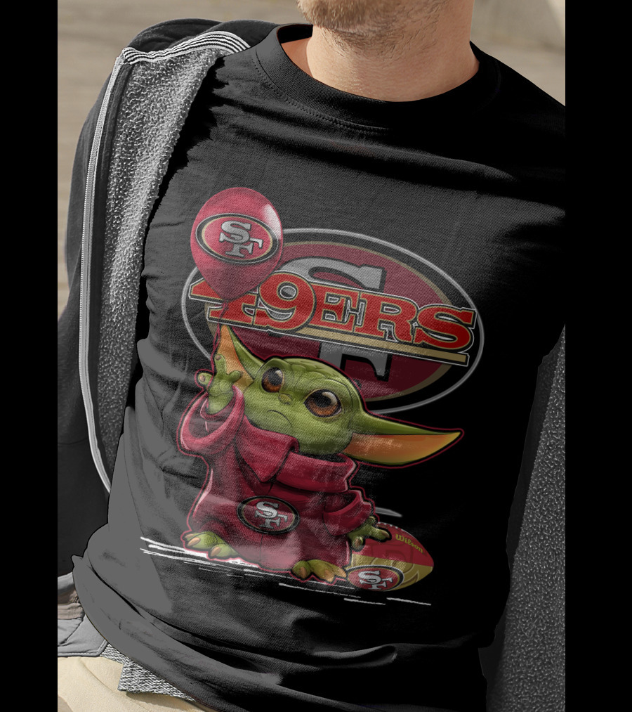 Yoda 49ers SF Balloon Football T-Shirt